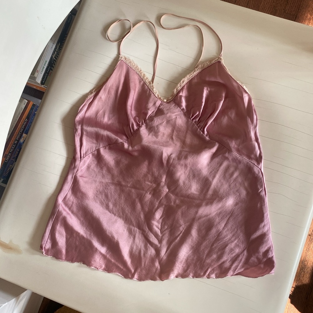 Vivian Ramsay silk slip camisole with flat